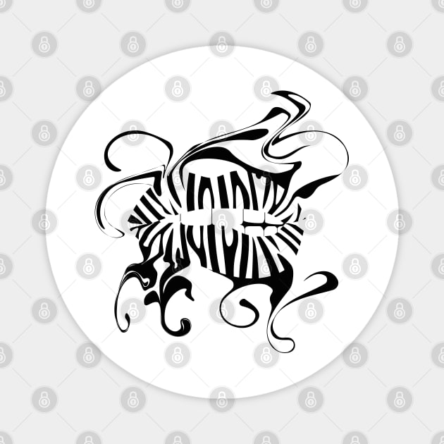 Black and white lips design. Magnet by CraftCloud